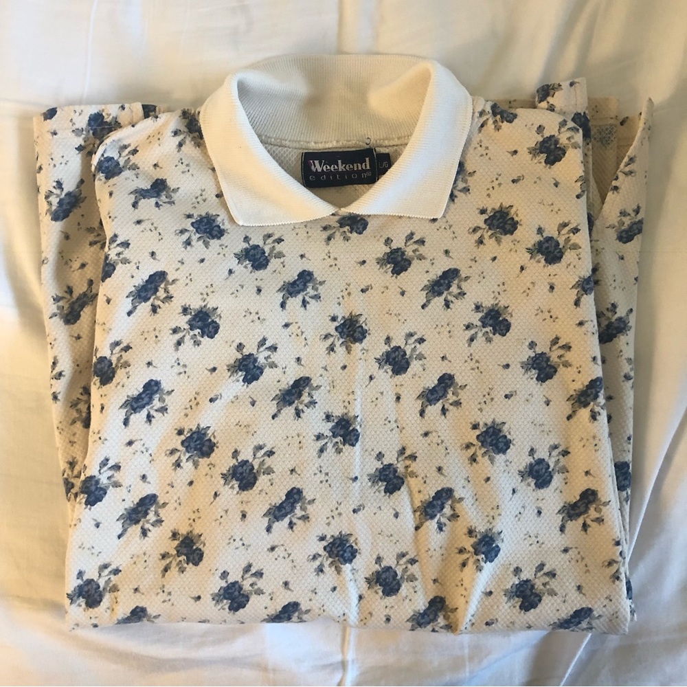 Vintage Floral Print Top